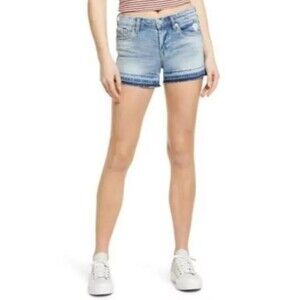 Blank NYC The Essex Release Hem Denim Shorts High Potential Size 28 NWT